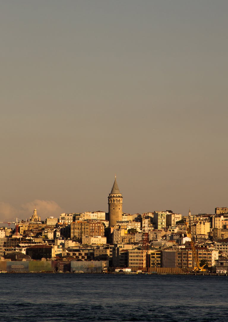 City Skyline Under Gray Sky